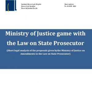 Ministry of Justice game with  the Law on State Prosecutor