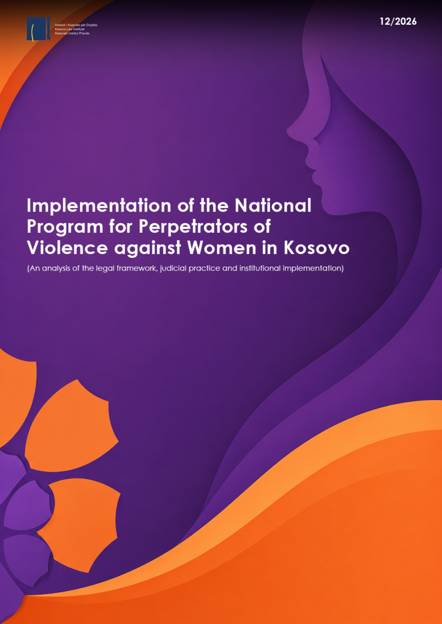 Implementation of the National Program for Perpetrators of Violence against Women in Kosovo
