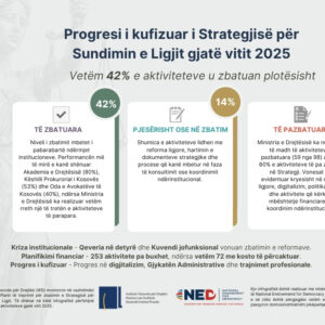 Progresi i kufizuar i Strategjisë për Sundimin e Ligjit gjatë vitit 2025 Progresi i kufizuar i Strategjisë për Sundimin e Ligjit gjatë vitit 2025