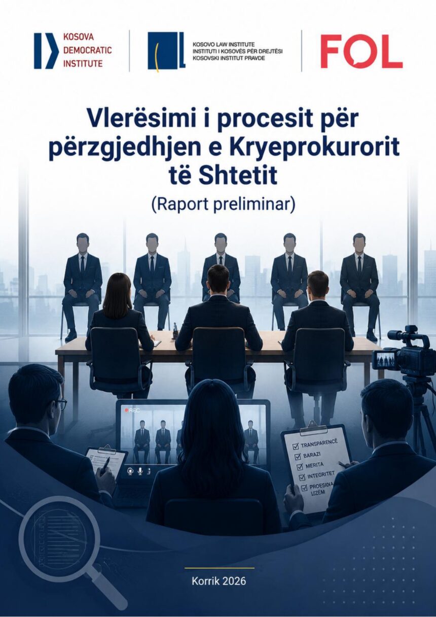 IKD, KDI dhe FOL: Procesi për përzgjedhjen e Kryeprokurorit të ri të Shtetit deri më tani ishte i rregullt, transparent dhe i barabartë IKD, KDI dhe FOL: Procesi për përzgjedhjen e Kryeprokurorit të ri të Shtetit deri më tani ishte i rregullt, transparent dhe i barabartë